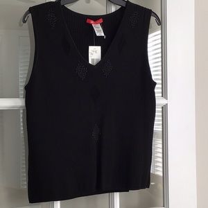 Anne Klein tank with beading